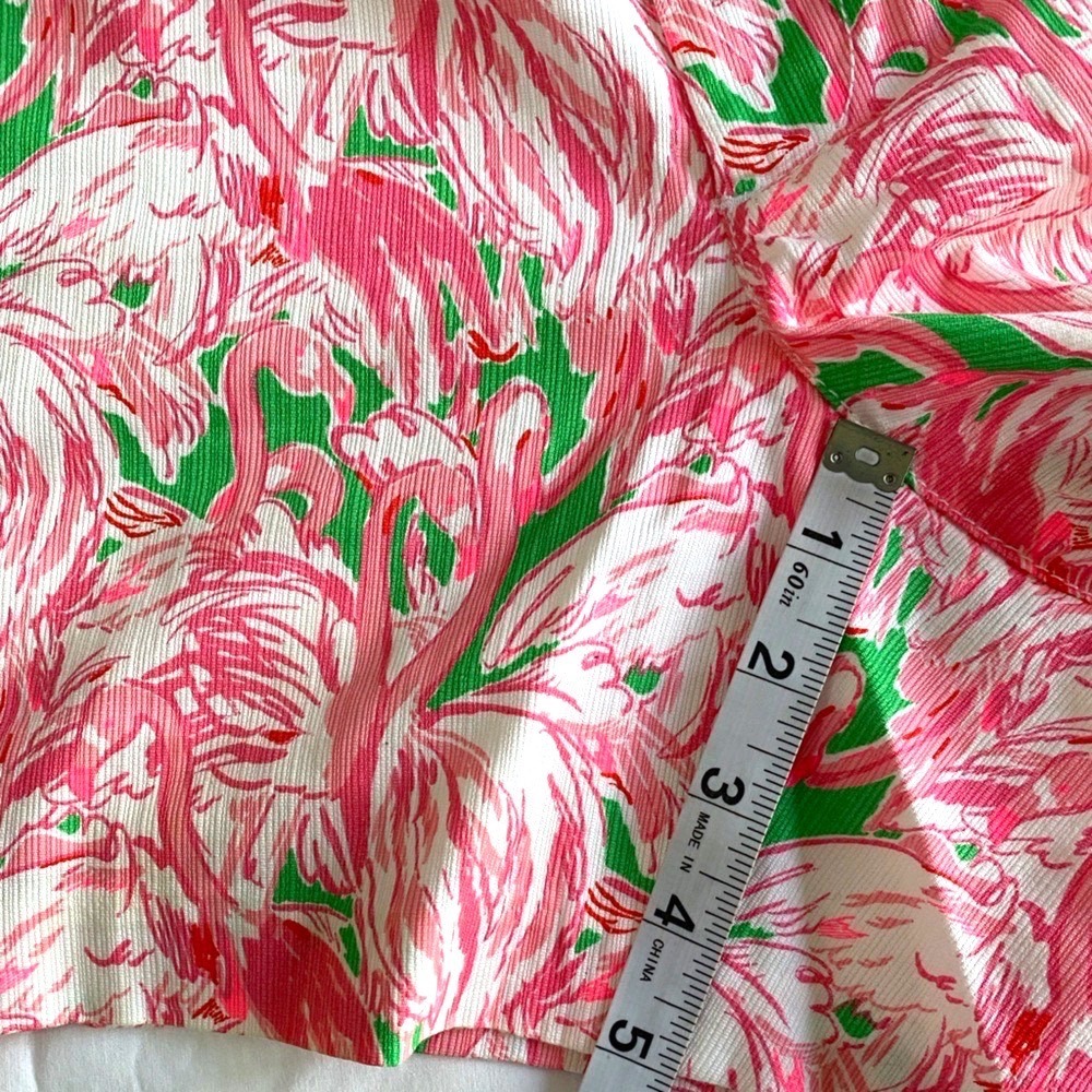 Lilly Pulitzer Callahan Mid-Rise Short in Colony Pink Flamingo Novelty Print 4 - Picture 8 of 9